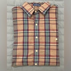 VTG mens TOWNCRAFT Plaid Button Down Casual Shirt LT Large Top 16 - 16.5 Tall